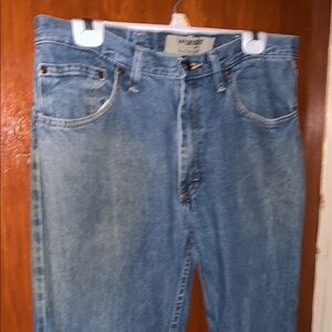 2 pairs Wrangler Blue Relaxed Fit Jeans Classic Style Size 34x34